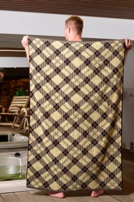 Полотенце махровое Шотландка