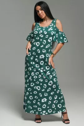 Новелла платье женское (леопард зеленый)