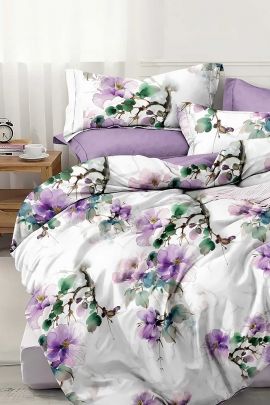 Постельное белье поплин эксклюзив на молнии - Яблоневый цвет