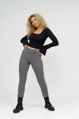 Брюки 03 футер жаккард бежевый последний размер