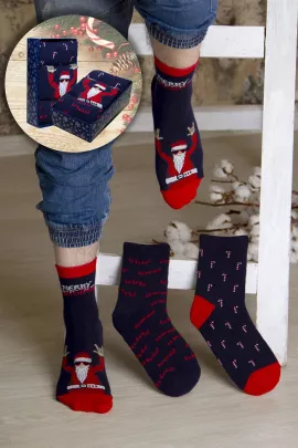 Носки мужские Новый год красный 3 пары последний размер