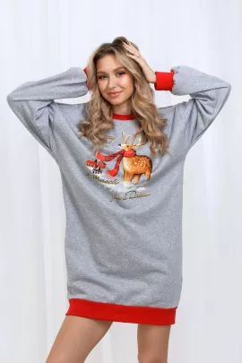 Туника 21564 серый меланж последний размер