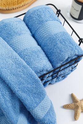 Полотенце махровое - Голубой