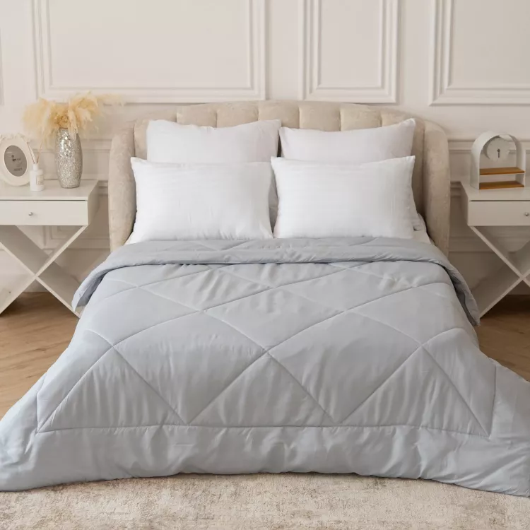 Одеяло "Лебяжий пух" всесезон. м/ф (серый)