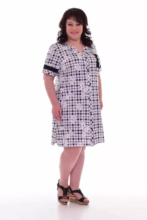 Халат женский 3-201а (белая клетка)