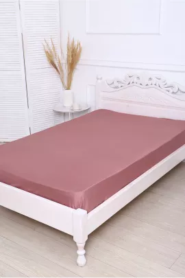 Простыня из полисатина гладкокрашенного - Коричневый