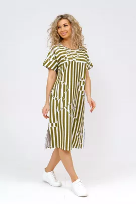 Платье 947 хаки последний размер