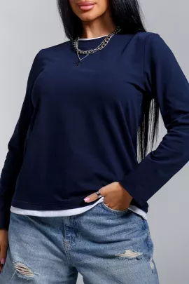 Рига(синий) лонгслив