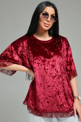 Андреа футболка женская (бордо)