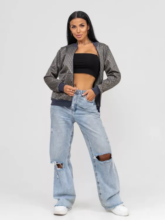 Толстовка женская Жаккарт 13 (графит)