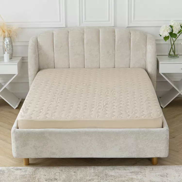 Наматрасник синтепон на рез. борт 20(беж) м/ф