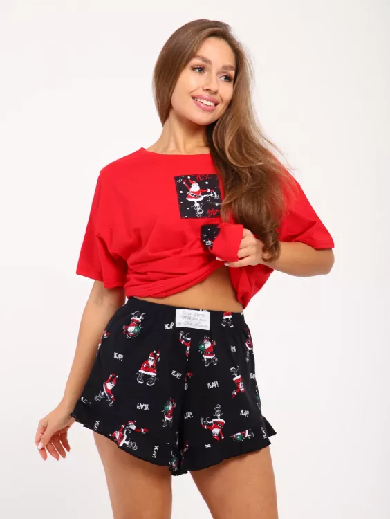 Пижама женская 1-232 (красный)