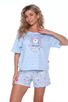 Пижама Очарование 050-051 светло-синий последний размер