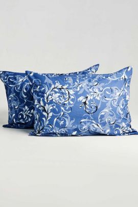 Комплект наволочек поплин - Валенсия, цвет сине-сиреневый