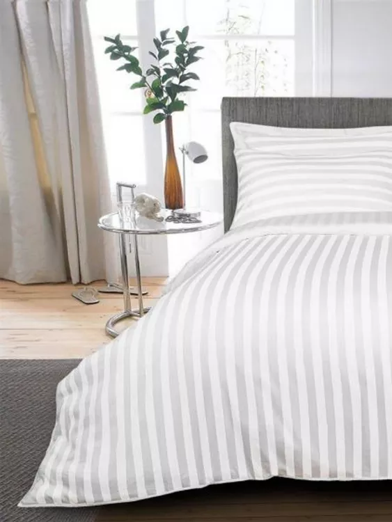 Пододеяльник сатин страйп - Белый