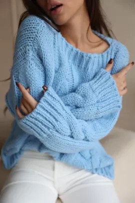 Джемпер женский 722738 голубой последний размер