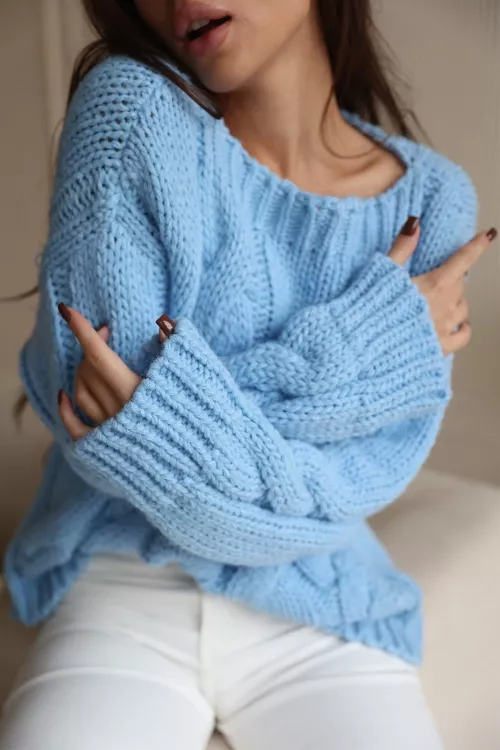 Джемпер женский 722738 голубой последний размер