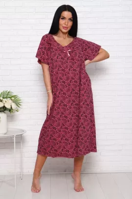 Сорочка Марта Огурцы Бордо