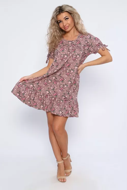 Платье 59118 цветы последний размер