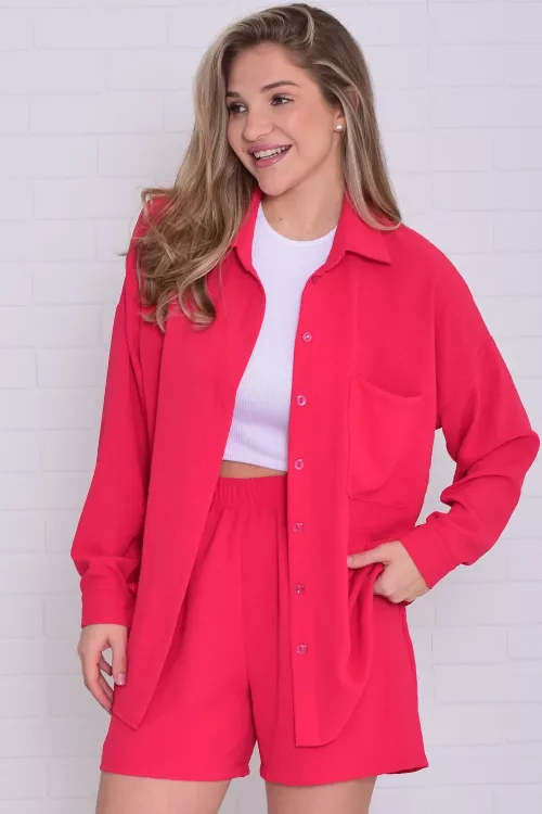 Костюм женский 5-351е (алый)