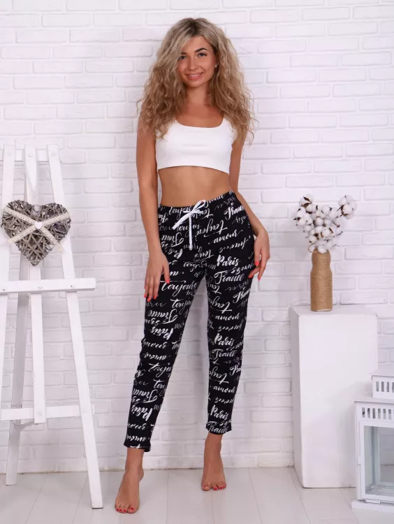 Брюки женские 8-031э (черно-белый)