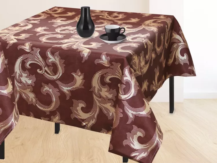 Шоколад Скатерть+салфетка 30*30(6шт) трикот