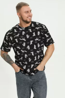 Мираж футболка мужская (волки черный)