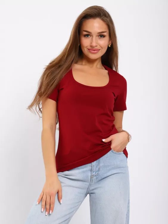 Футболка женская 6-203ж (бордо)