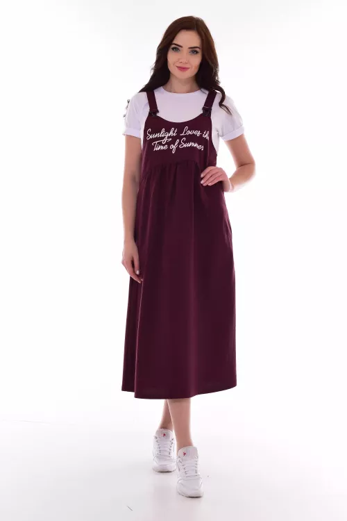 *Сарафан женский Ф-4-07в (бордо)